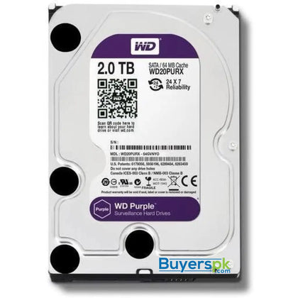 Wd Hdd Hard Disk Drive 2tb Purple used Wd20purx - Price in Pakistan
