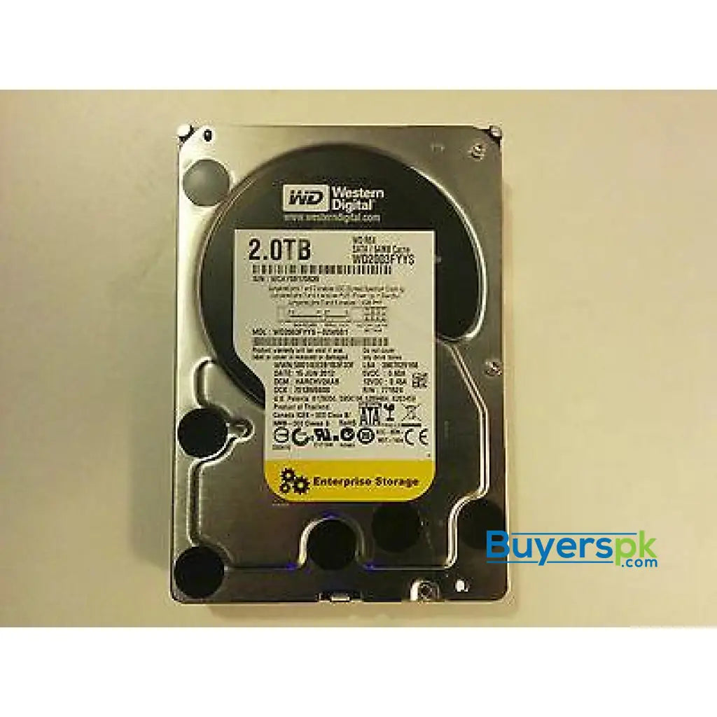 Wd Hdd Hard Disk Drive 2tb Yellow used Wd2003fyys - Price in Pakistan