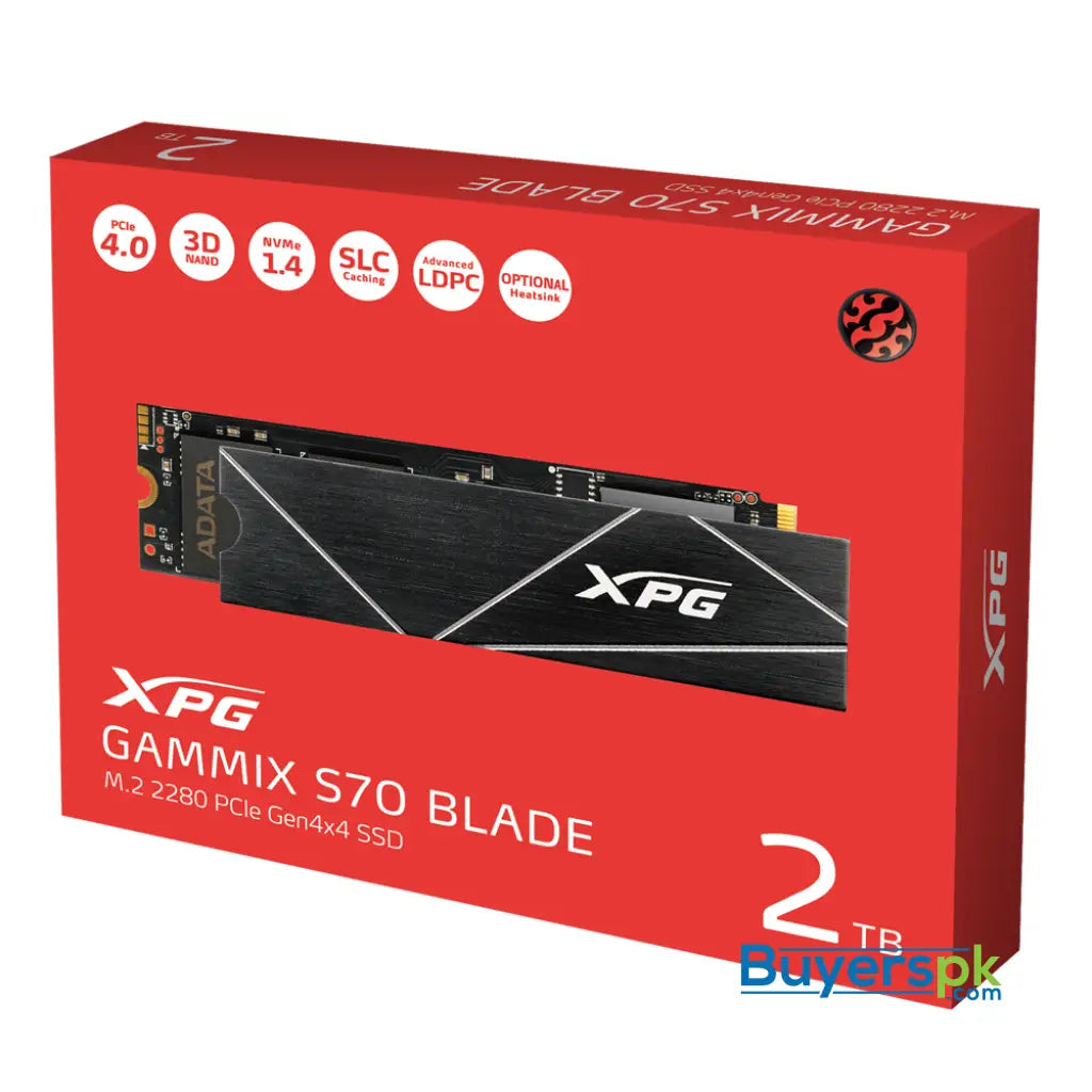 Xpg Gammix S70 Blade 2tb Pcie Gen4x4 M.2 2280 Solid State Drive - SSD Price in Pakistan